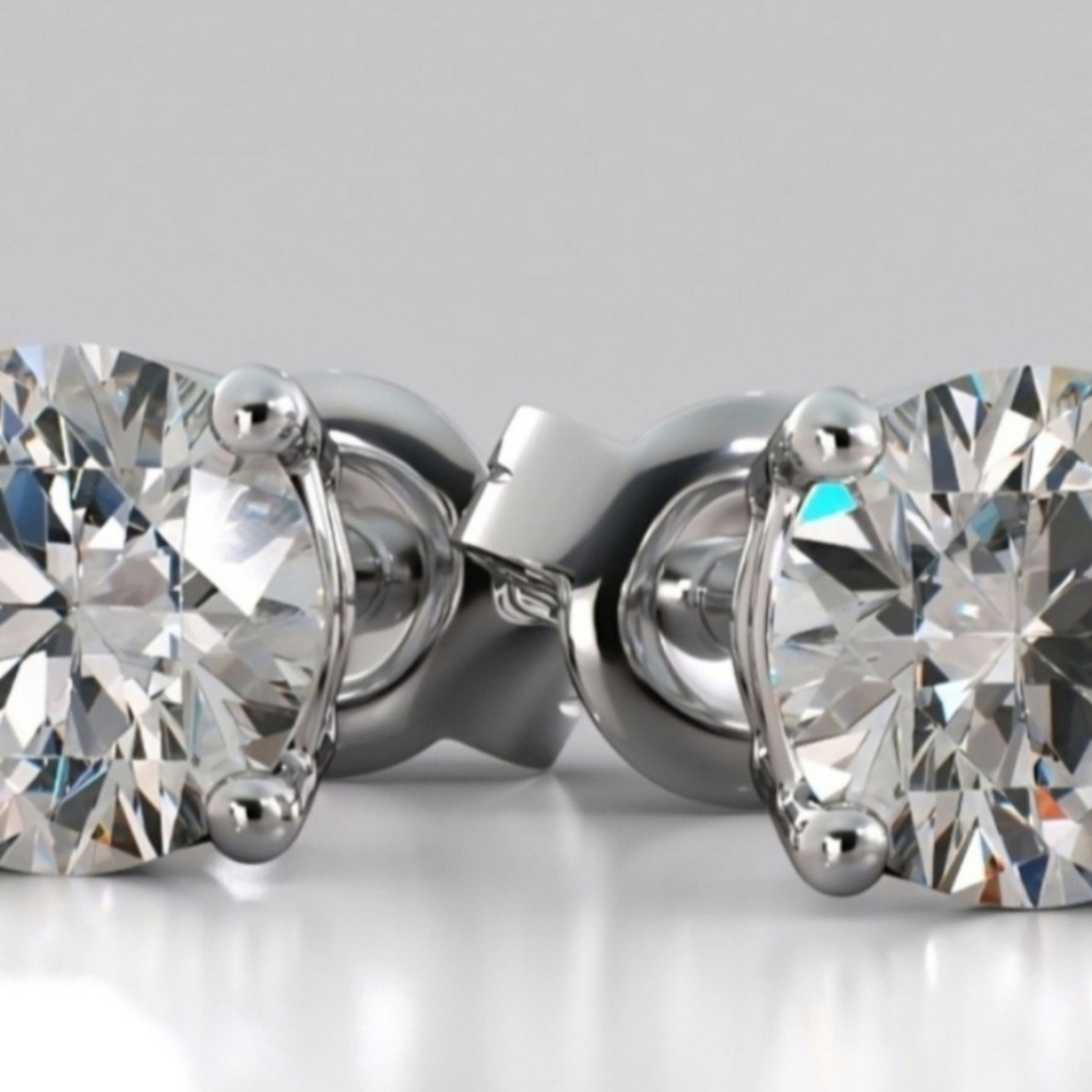 Elegant 6ct MOISSANITE Silver Stud Earrings